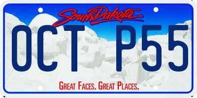 SD license plate 0CTP55