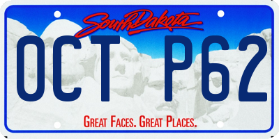 SD license plate 0CTP62