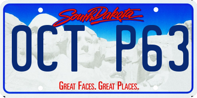 SD license plate 0CTP63