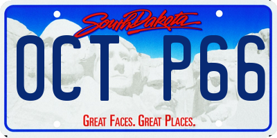 SD license plate 0CTP66