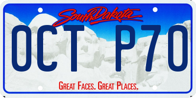 SD license plate 0CTP70