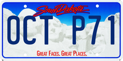 SD license plate 0CTP71