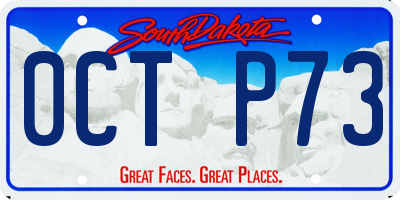 SD license plate 0CTP73