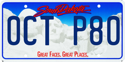 SD license plate 0CTP80