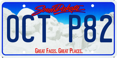 SD license plate 0CTP82