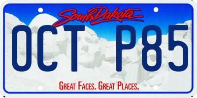 SD license plate 0CTP85