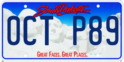 SD license plate 0CTP89