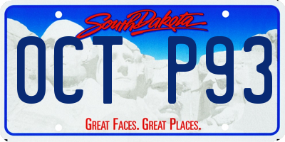 SD license plate 0CTP93