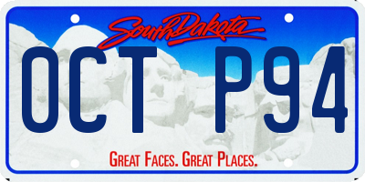 SD license plate 0CTP94