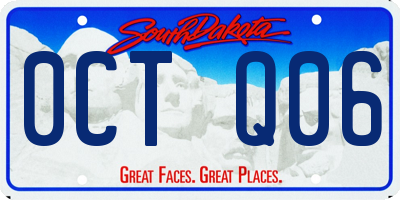 SD license plate 0CTQ06