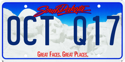 SD license plate 0CTQ17