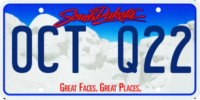SD license plate 0CTQ22