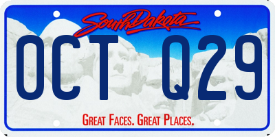 SD license plate 0CTQ29