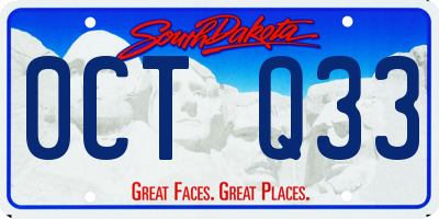 SD license plate 0CTQ33
