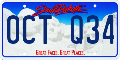 SD license plate 0CTQ34