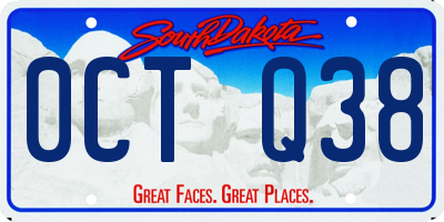 SD license plate 0CTQ38