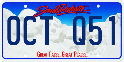 SD license plate 0CTQ51