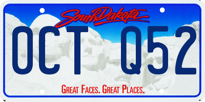 SD license plate 0CTQ52