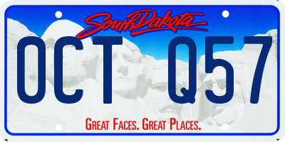 SD license plate 0CTQ57
