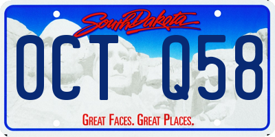 SD license plate 0CTQ58