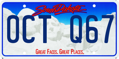 SD license plate 0CTQ67