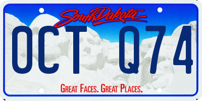 SD license plate 0CTQ74