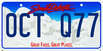 SD license plate 0CTQ77