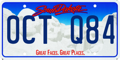 SD license plate 0CTQ84