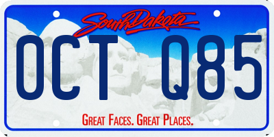 SD license plate 0CTQ85