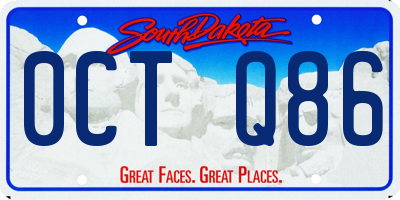 SD license plate 0CTQ86