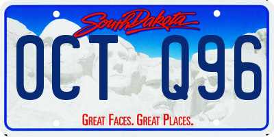SD license plate 0CTQ96