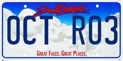 SD license plate 0CTR03