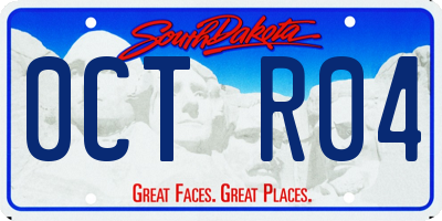 SD license plate 0CTR04