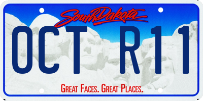 SD license plate 0CTR11