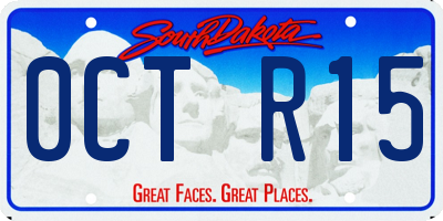 SD license plate 0CTR15