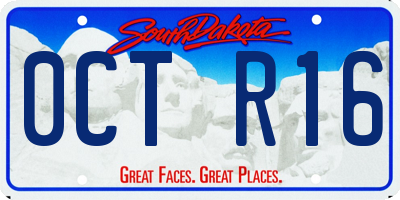 SD license plate 0CTR16