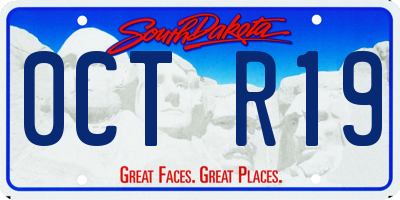 SD license plate 0CTR19