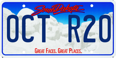SD license plate 0CTR20
