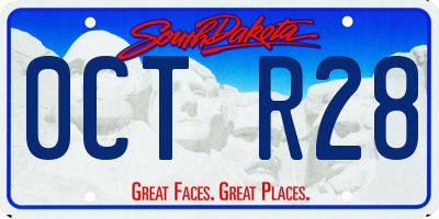 SD license plate 0CTR28
