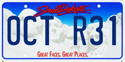 SD license plate 0CTR31