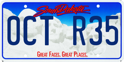 SD license plate 0CTR35