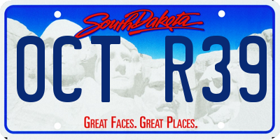 SD license plate 0CTR39