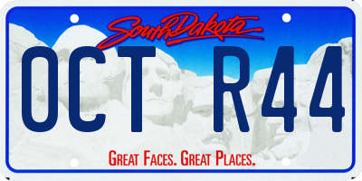 SD license plate 0CTR44