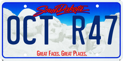 SD license plate 0CTR47