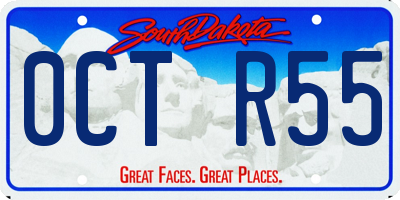 SD license plate 0CTR55