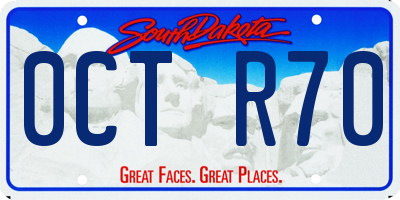 SD license plate 0CTR70