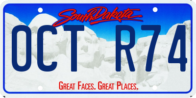 SD license plate 0CTR74