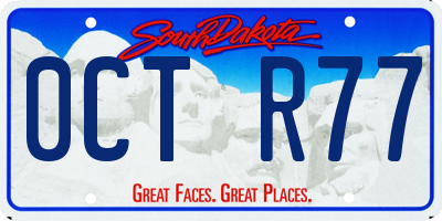 SD license plate 0CTR77