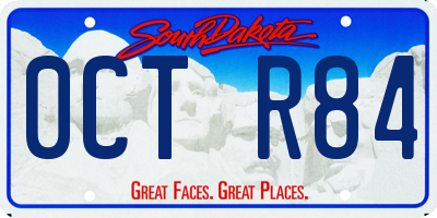 SD license plate 0CTR84