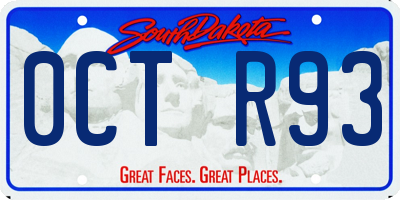SD license plate 0CTR93